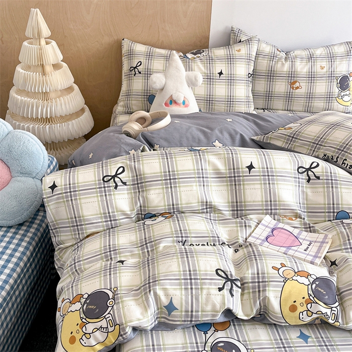 91家纺网 家纺一手货源 找家纺 澜妃 2025春夏新款12868全棉纯棉印花单被套 宇宙探险