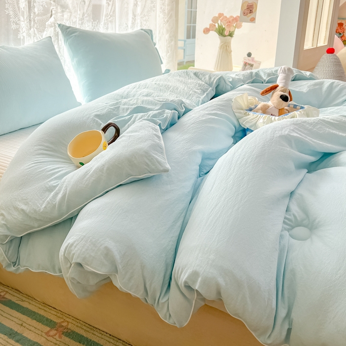 91家纺网 家纺一手货源 找家纺 漫仙阁家纺 2025年新款烫画糯糯棉被子春秋被冬被 单人双人被子 花仙子