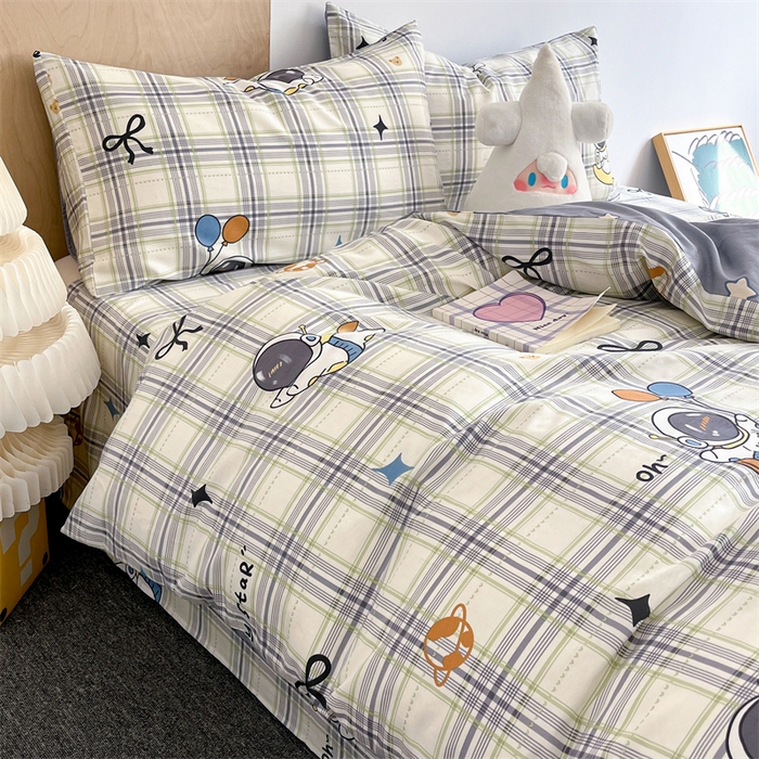 91家纺网 家纺一手货源 找家纺 澜妃 2025春夏新款12868全棉纯棉印花单被套 宇宙探险