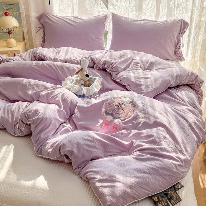 91家纺网 家纺一手货源 找家纺 漫仙阁家纺 2025年新款烫画糯糯棉被子春秋被冬被 单人双人被子 邻家女孩