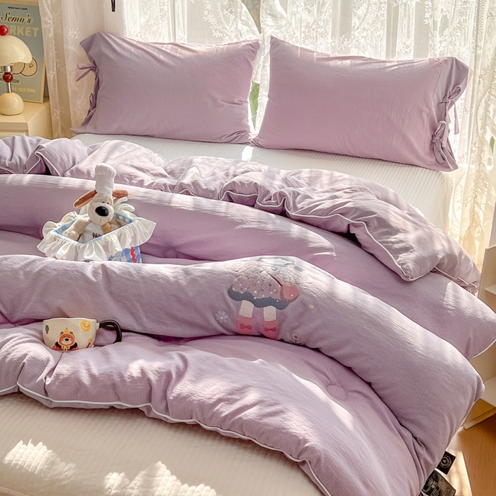 91家纺网 家纺一手货源 找家纺 漫仙阁家纺 2025年新款烫画糯糯棉被子春秋被冬被 单人双人被子 邻家女孩