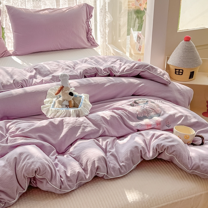 91家纺网 家纺一手货源 找家纺 漫仙阁家纺 2025年新款烫画糯糯棉被子春秋被冬被 单人双人被子 邻家女孩