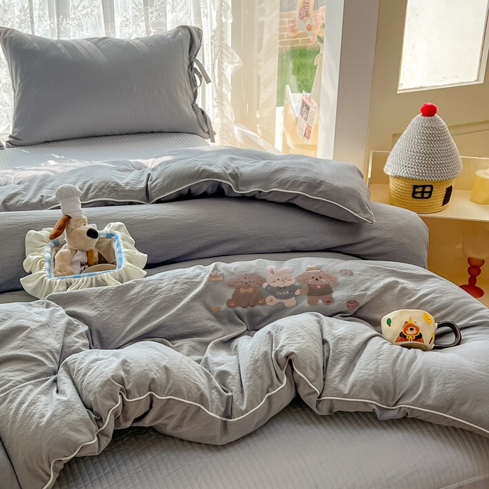 91家纺网 家纺一手货源 找家纺 漫仙阁家纺 2025年新款烫画糯糯棉被子春秋被冬被 单人双人被子 狗狗家族