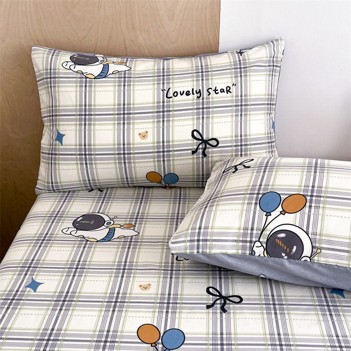 91家纺网 家纺一手货源 找家纺 澜妃 2025春夏新款12868全棉纯棉印花单被套 宇宙探险