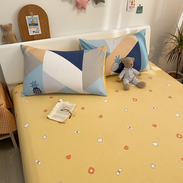 91家纺网 家纺一手货源 找家纺 澜妃 2025春夏新款12868全棉纯棉印花单被套 菠萝多多