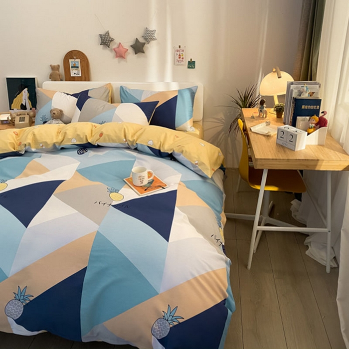 91家纺网 家纺一手货源 找家纺 澜妃 2025春夏新款12868全棉纯棉印花单被套 菠萝多多