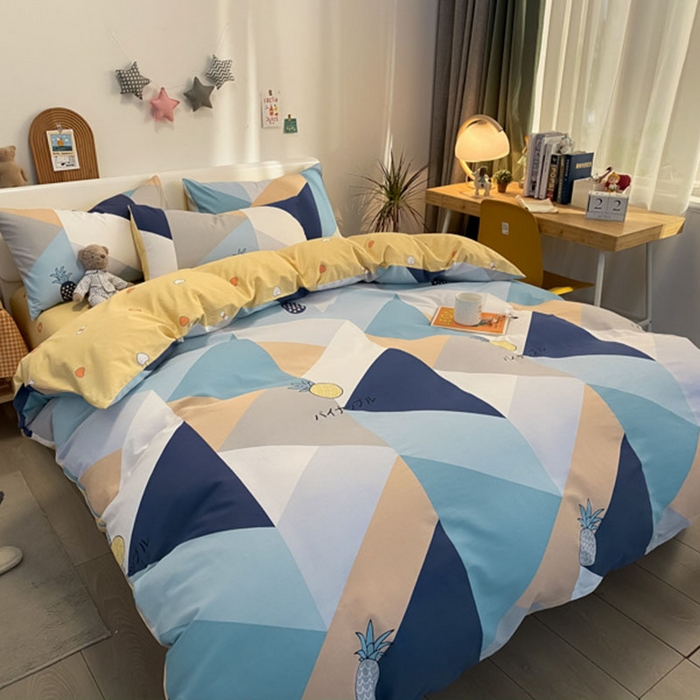 91家纺网 家纺一手货源 找家纺 澜妃 2025春夏新款12868全棉纯棉印花单被套 菠萝多多