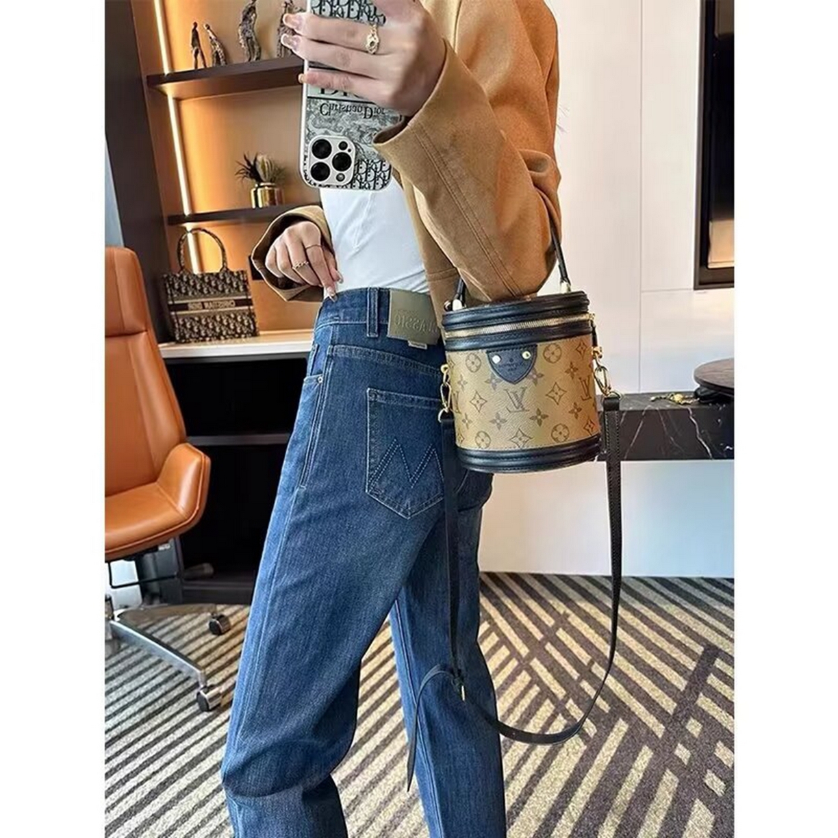 91家纺网 家纺一手货源 找家纺 洛兰沙家居馆【只代发】【只代发】 2025新款大码胖mm美式高街直筒牛仔裤女高腰宽松显瘦九分烟管裤子牛仔裤3 深蓝