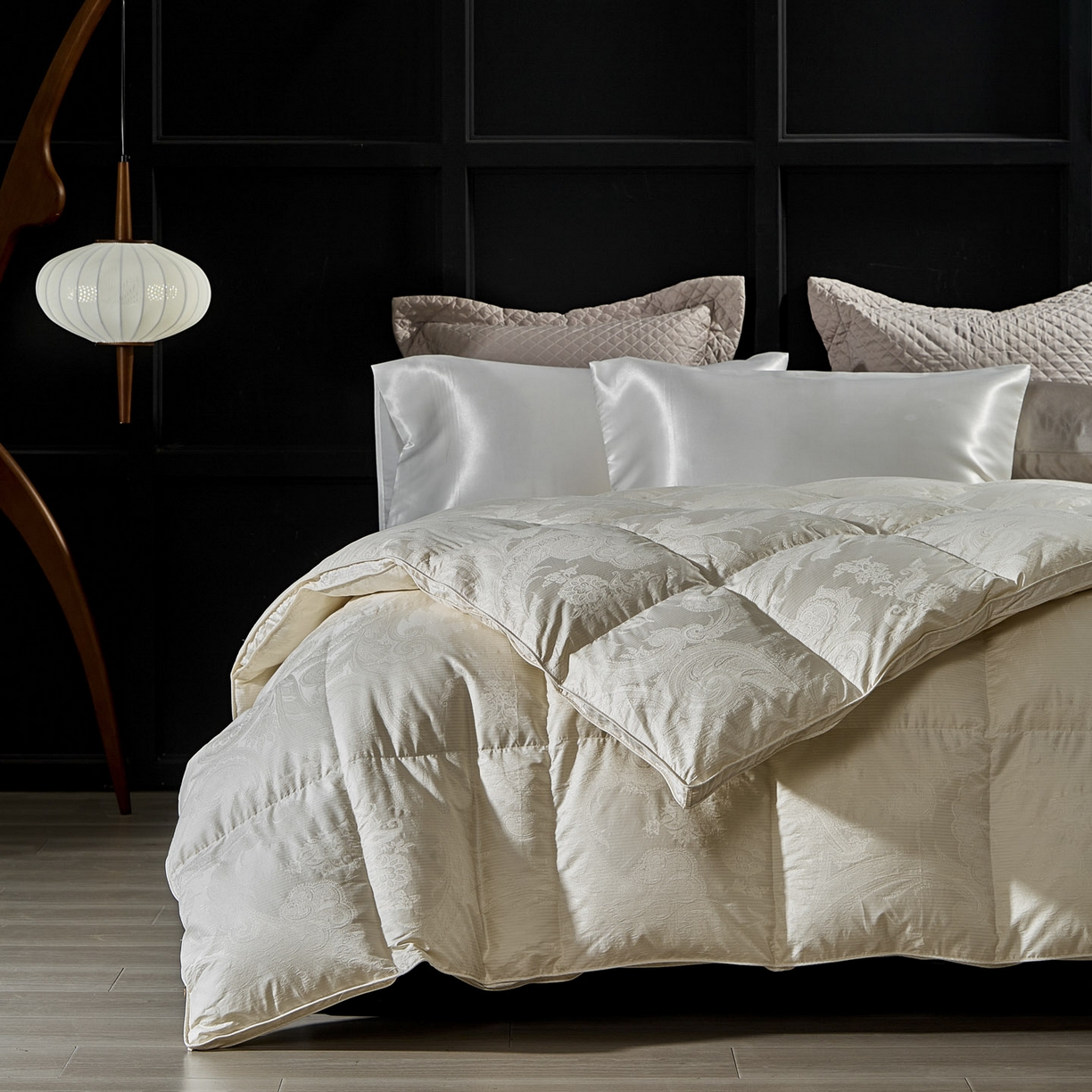 91家纺网 家纺一手货源 找家纺 暖羽屋羽绒馆 2025新款羽绒丝被子 鹅毛被 双人羽毛被 2米羽绒被子 婚庆羽绒被芯180s大提花 D浮云 金