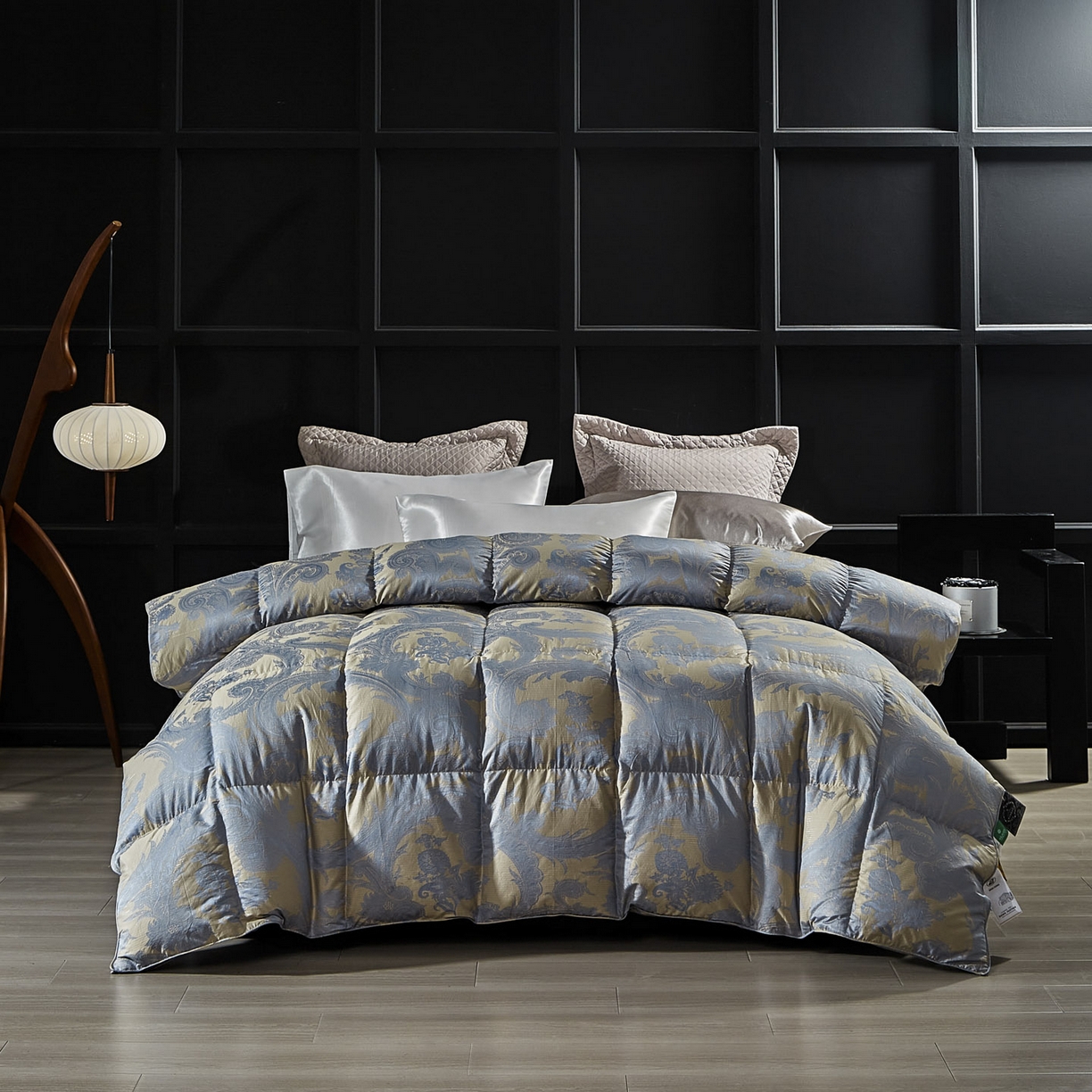 91家纺网 家纺一手货源 找家纺 暖羽屋羽绒馆 2025新款羽绒丝被子 鹅毛被 双人羽毛被 2米羽绒被子 婚庆羽绒被芯180s大提花 D浮云 蓝