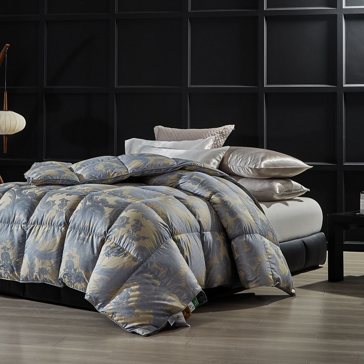 91家纺网 家纺一手货源 找家纺 暖羽屋羽绒馆 2025新款羽绒丝被子 鹅毛被 双人羽毛被 2米羽绒被子 婚庆羽绒被芯180s大提花 D浮云 蓝