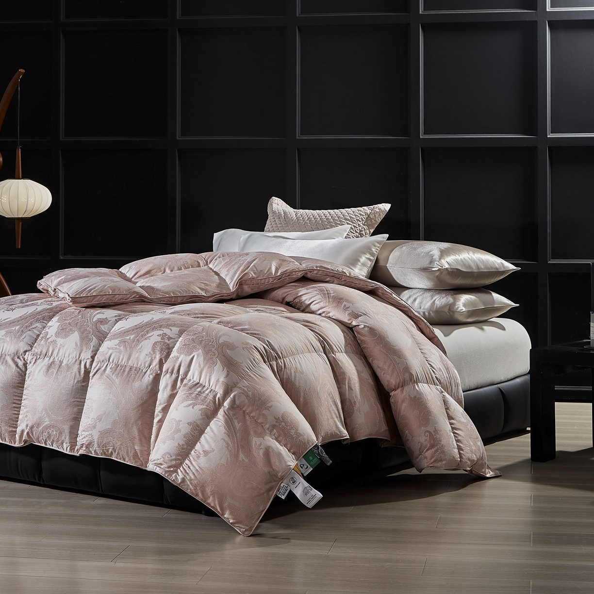 91家纺网 家纺一手货源 找家纺 暖羽屋羽绒馆 2025新款羽绒丝被子 鹅毛被 双人羽毛被 2米羽绒被子 婚庆羽绒被芯180s大提花 D浮云 玉