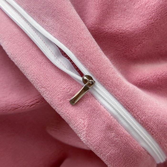 91家纺网 家纺一手货源 找家纺 鸿织源2025新款-茶颜系列 宝宝绒宽边四件套 茶颜-豆沙