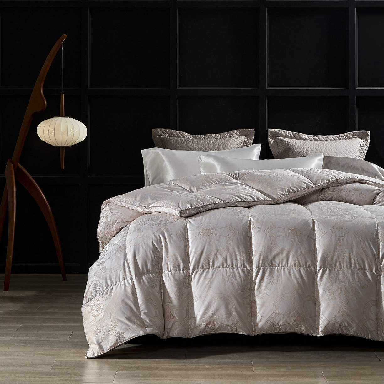 91家纺网 家纺一手货源 找家纺 （总）暖羽屋羽绒馆 2025新款400T鹅绒丝被子 羽绒被双层 秋冬被子羽毛被芯双人加厚春秋被