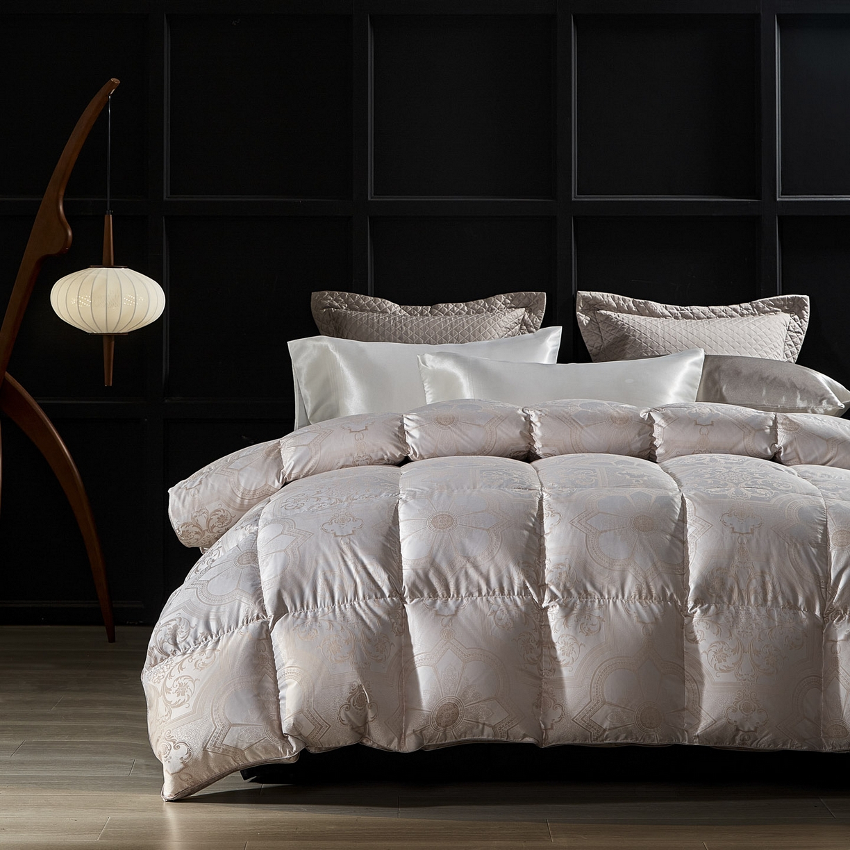 暖羽屋羽绒馆 2025新款400T鹅绒丝被子 羽绒被双层 秋冬被子羽毛被芯双人加厚春秋被 Q拉妮娜