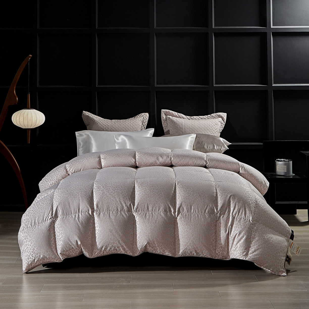 91家纺网 家纺一手货源 找家纺 暖羽屋羽绒馆 2025新款400T鹅绒丝被子 羽绒被双层 秋冬被子羽毛被芯双人加厚春秋被 Q魅惑 粉