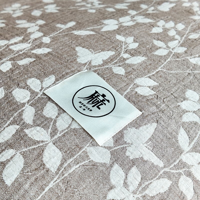 91家纺网 家纺一手货源 找家纺 [91家纺网精选] 新品棉麻四件套-云深漫红茶棕