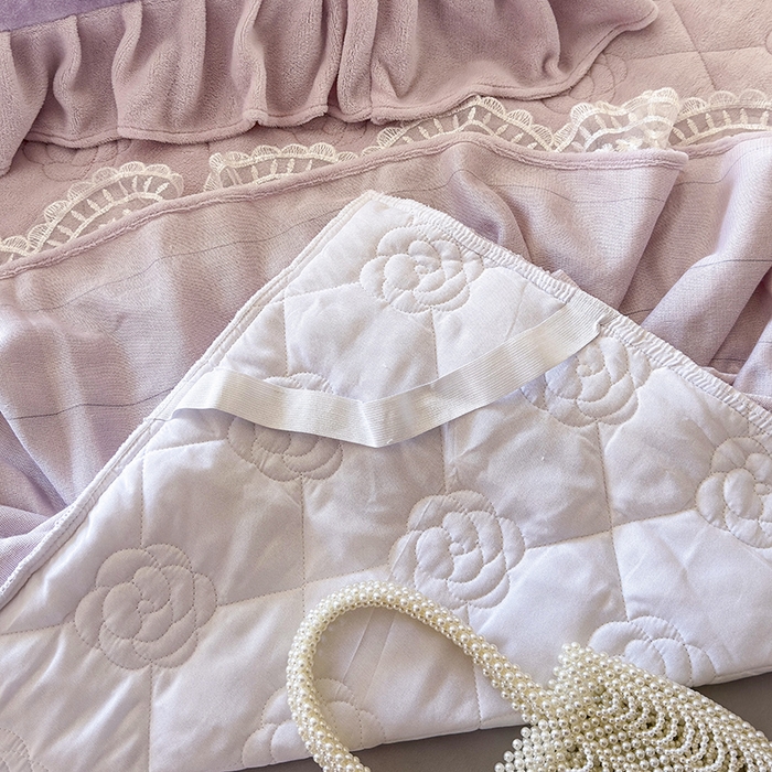 91家纺网 家纺一手货源 找家纺 （总）宜凡家纺 2025新款牛奶绒5D数码大板印花床裙四件套