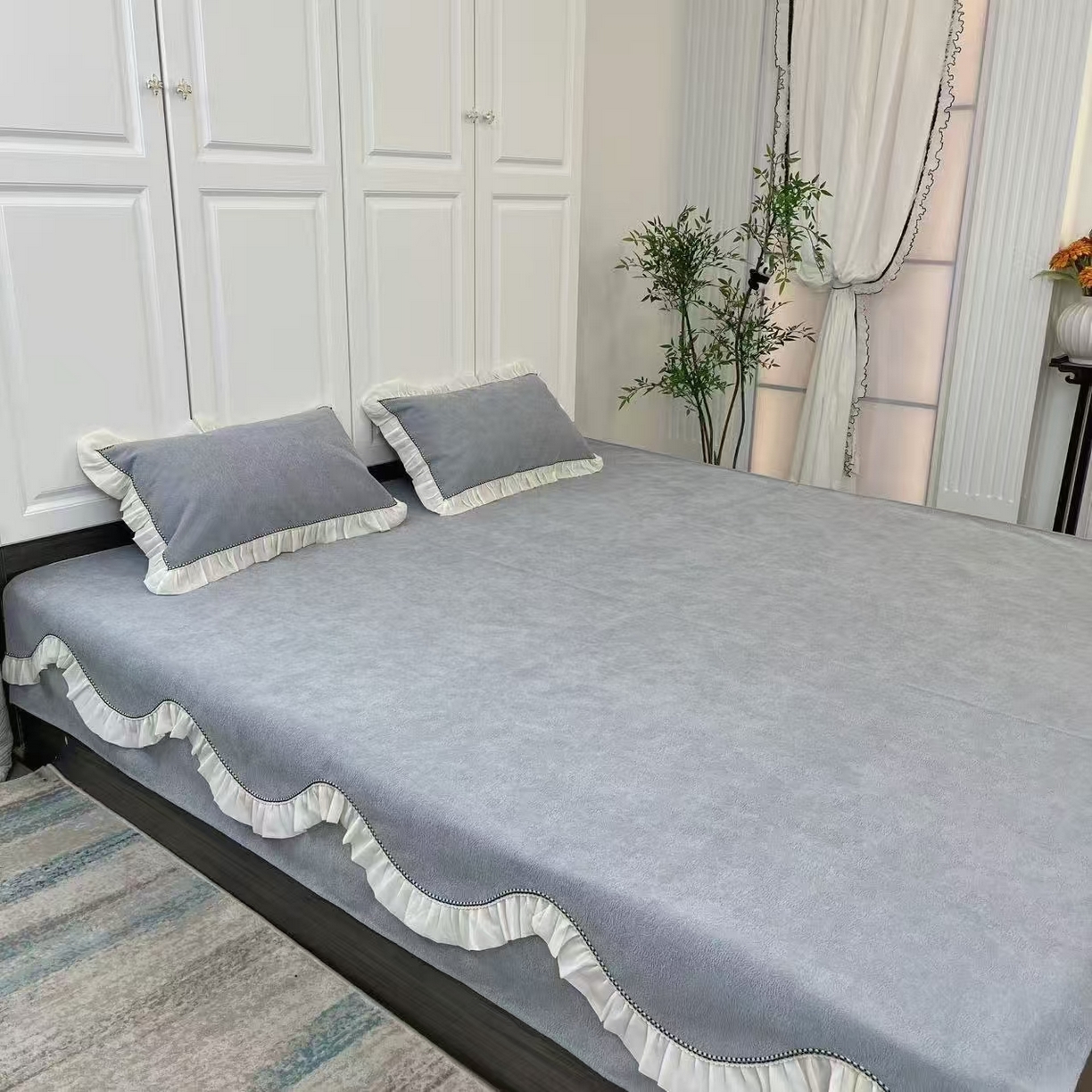 91家纺网 家纺一手货源 找家纺 （总）暖木杨 2025新款榻榻米床盖炕盖防滑耐磨可机洗床盖可定制尺寸异形拐角-云朵之梦