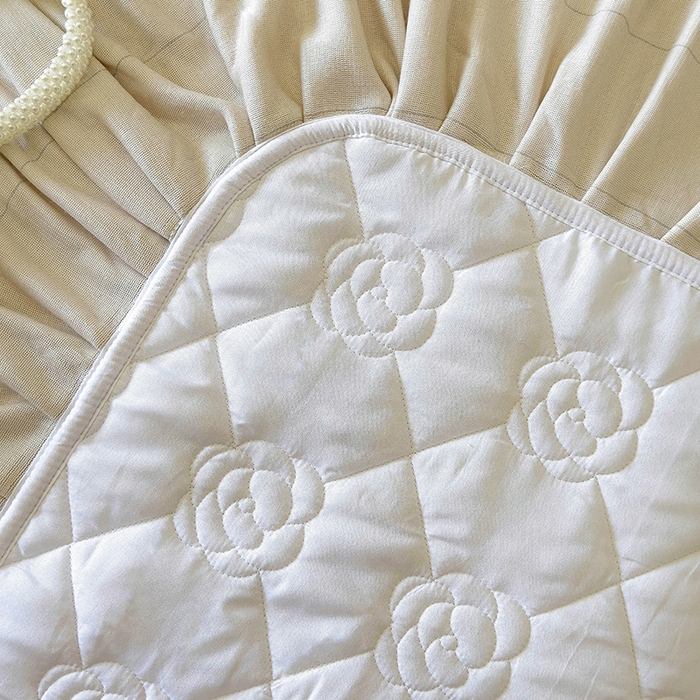 91家纺网 家纺一手货源 找家纺 宜凡家纺 2025新款牛奶绒5D数码大板印花床盖四件套 诺曼庄园 驼色