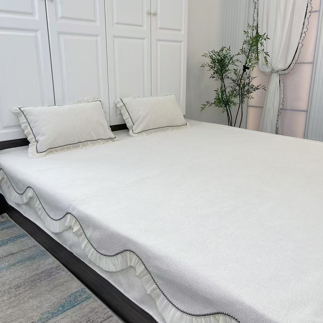 91家纺网 家纺一手货源 找家纺 （总）暖木杨 2025新款榻榻米床盖炕盖防滑耐磨可机洗床盖可定制尺寸异形拐角-云朵之梦