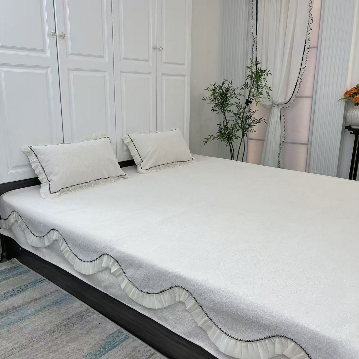 （总）暖木杨 2025新款榻榻米床盖炕盖防滑耐磨可机洗床盖可定制尺寸异形拐角-云朵之梦