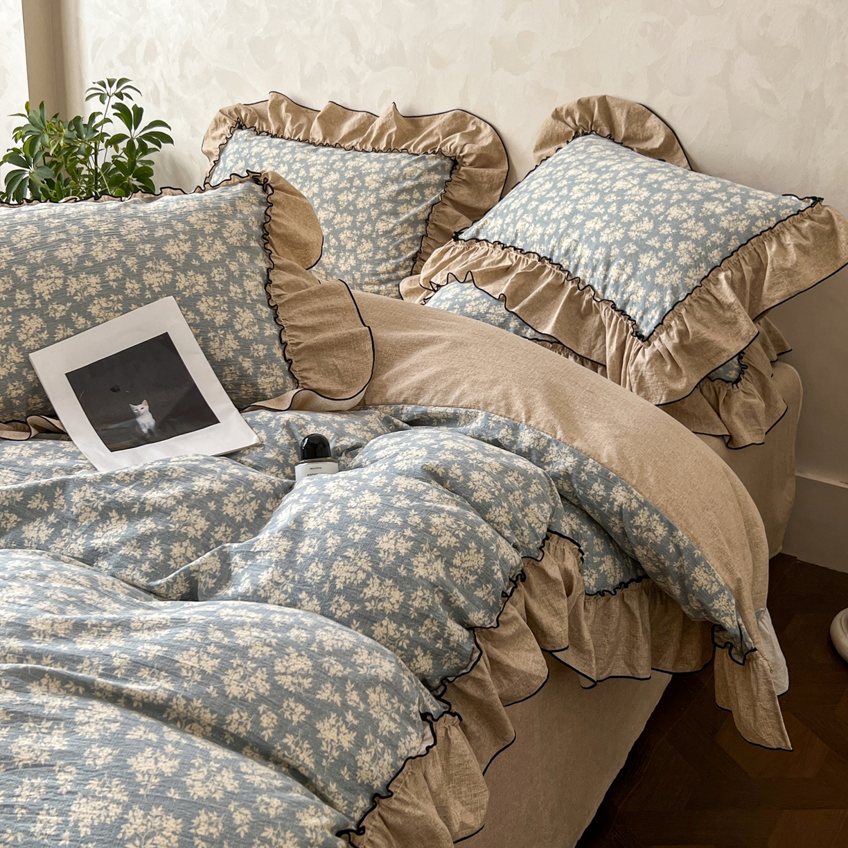 91家纺网 家纺一手货源 找家纺 （总）柔享家（原芷澜家纺） 2025新款秋冬新品A类高克重亚麻复古风原麻棉麻系列四件套