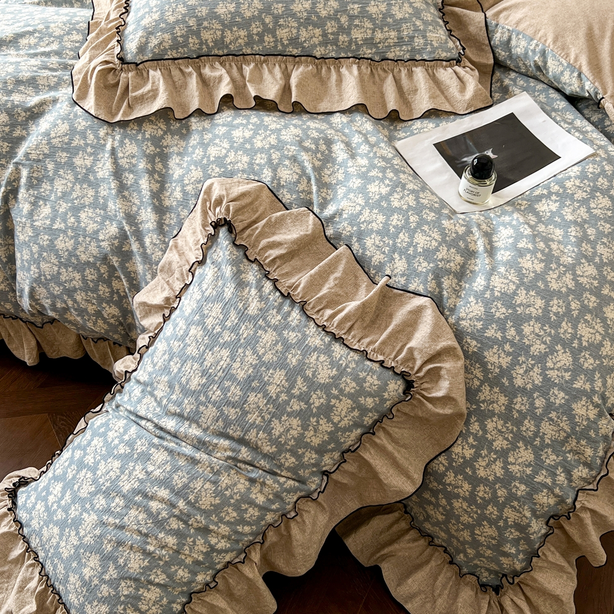 91家纺网 家纺一手货源 找家纺 柔享家（原芷澜家纺） 2025新款秋冬新品A类高克重亚麻复古风原麻棉麻系列四件套 风畔