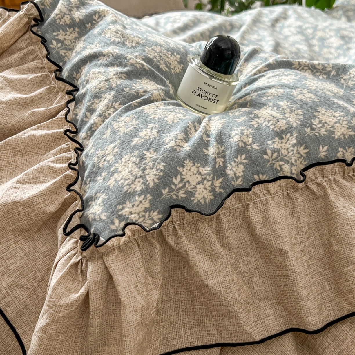 91家纺网 家纺一手货源 找家纺 柔享家（原芷澜家纺） 2025新款秋冬新品A类高克重亚麻复古风原麻棉麻系列四件套 风畔