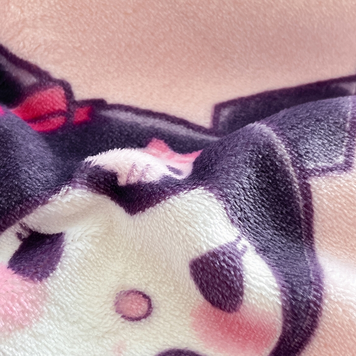 91家纺网 家纺一手货源 找家纺 葡萄家 2025新款A类三丽鸥正版授权少女可爱卡通加厚牛奶绒羊羔绒多功能四季毛毯毯子 绒毛毯-MT三丽鸥粉梦库洛米