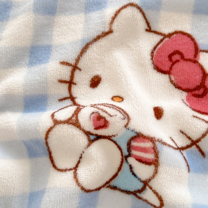 91家纺网 家纺一手货源 找家纺 葡萄家 2025新款A类三丽鸥正版授权少女可爱卡通加厚牛奶绒羊羔绒多功能四季毛毯毯子 绒毛毯-MT三丽鸥蓝格牛奶KT