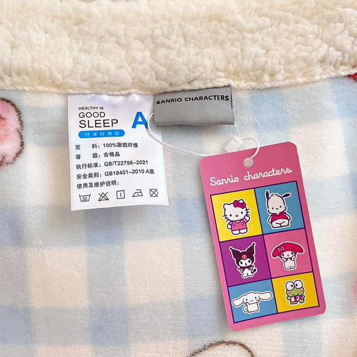 91家纺网 家纺一手货源 找家纺 葡萄家 2025新款A类三丽鸥正版授权少女可爱卡通加厚牛奶绒羊羔绒多功能四季毛毯毯子 绒毛毯-MT三丽鸥梦幻甜心
