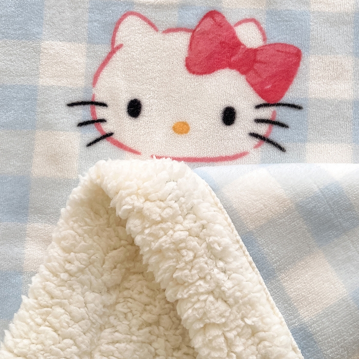 91家纺网 家纺一手货源 找家纺 葡萄家 2025新款A类三丽鸥正版授权少女可爱卡通加厚牛奶绒羊羔绒多功能四季毛毯毯子 绒毛毯-MT三丽鸥宝贝KT