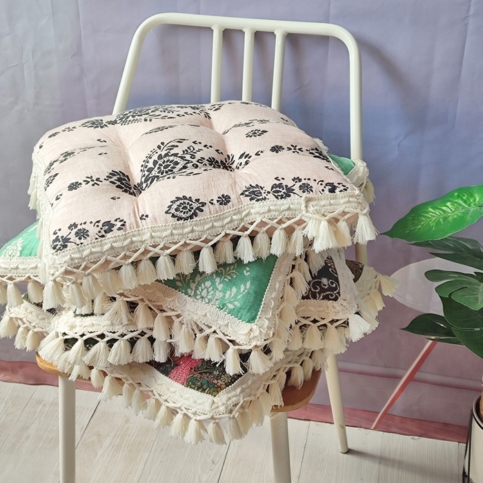 91家纺网 家纺一手货源 找家纺 （总）李帅家居 2025新款流苏坐垫花边吊穗靠垫抱枕定型沙发垫美式飘窗垫