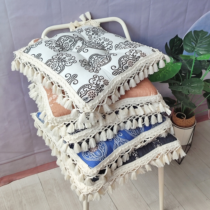 91家纺网 家纺一手货源 找家纺 （总）李帅家居 2025新款流苏坐垫花边吊穗靠垫抱枕定型沙发垫美式飘窗垫