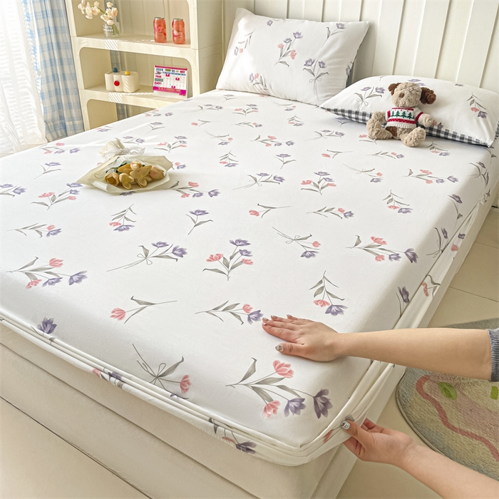 91家纺网 家纺一手货源 找家纺 （总）澜妃 2025新款12868全棉纯棉印花单床笠