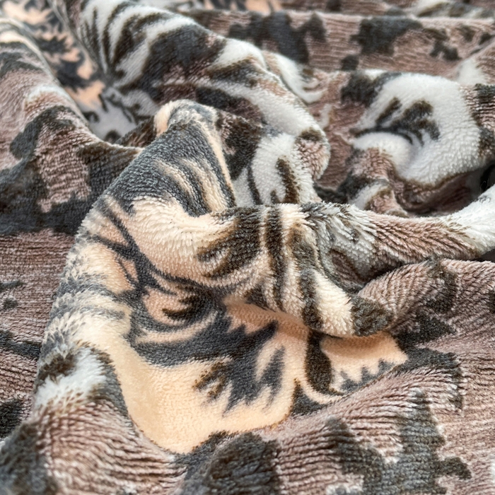 91家纺网 家纺一手货源 找家纺 库里梦家纺 2025网红直播热款美拉德加厚3D雕花牛奶绒床笠 富贵繁花-棕