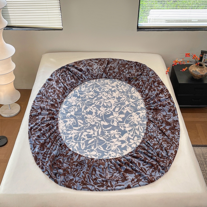 91家纺网 家纺一手货源 找家纺 （总）库里梦家纺 2025网红直播热款美拉德加厚3D雕花牛奶绒床笠