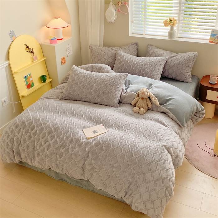 91家纺网 家纺一手货源 找家纺 （总）名兮家居 2025冬季新款加厚仿兔绒单被套