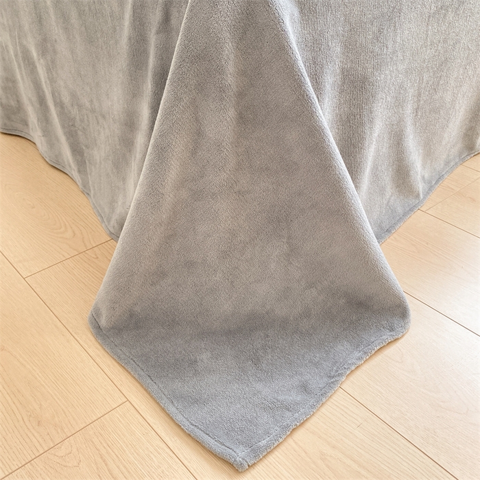 91家纺网 家纺一手货源 找家纺 名兮家居 2025冬季新款加厚仿兔绒单被套 波浪-灰