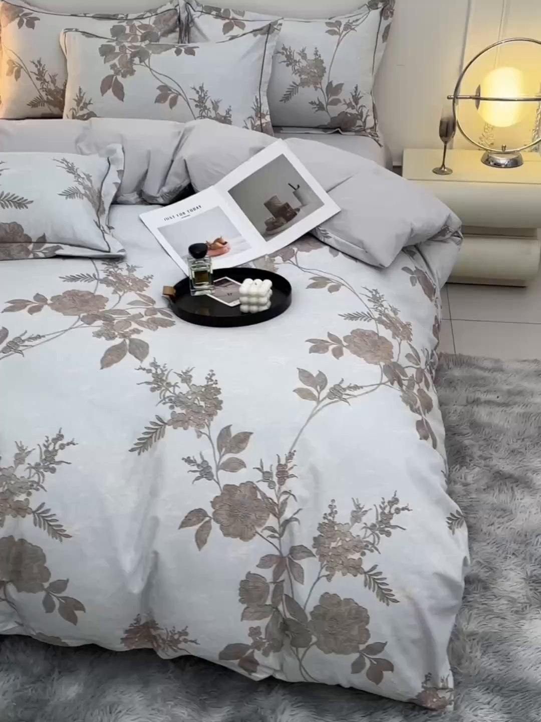 91家纺网 家纺一手货源 找家纺 润淳家居 2025新款全棉生态磨毛数码印花四件套 安隅 蓝