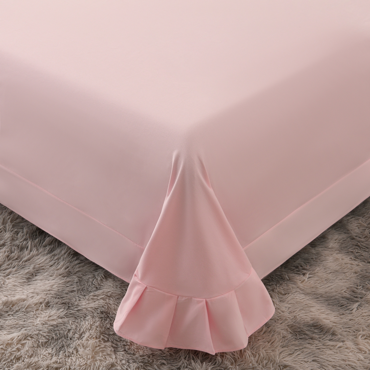 91家纺网 家纺一手货源 找家纺 润淳家居 2025新款全棉生态磨毛数码印花四件套 岸边蝴蝶 紫