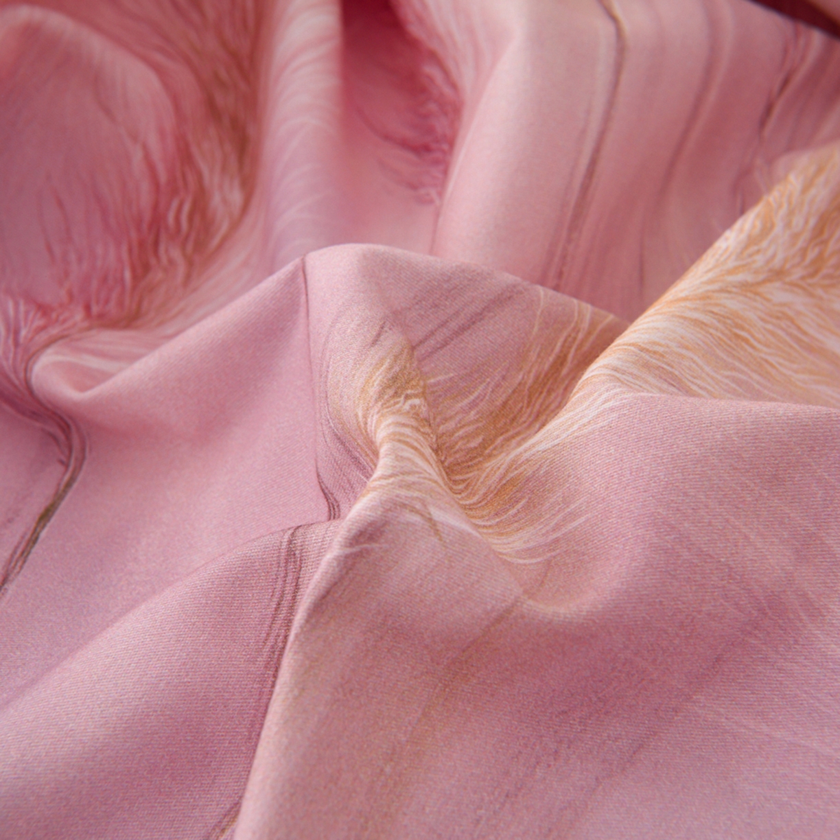 91家纺网 家纺一手货源 找家纺 润淳家居 2025新款全棉生态磨毛数码印花四件套 岸边蝴蝶 紫