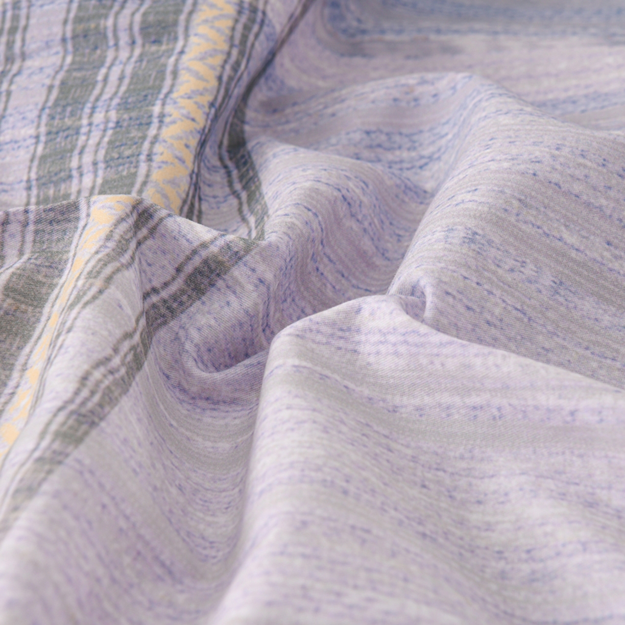 91家纺网 家纺一手货源 找家纺 润淳家居 2025新款全棉生态磨毛数码印花四件套 欧若拉 蓝