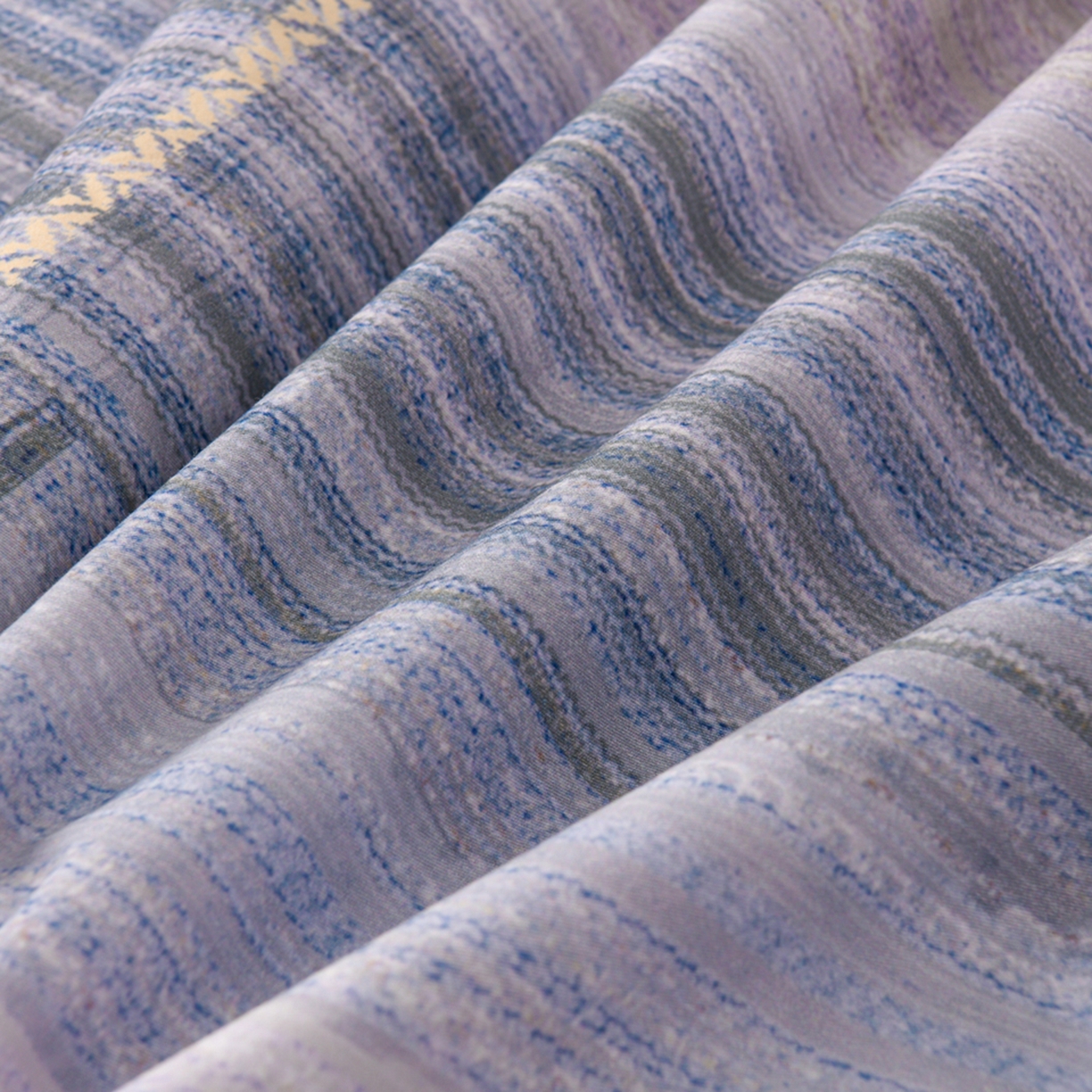 91家纺网 家纺一手货源 找家纺 润淳家居 2025新款全棉生态磨毛数码印花四件套 欧若拉 蓝