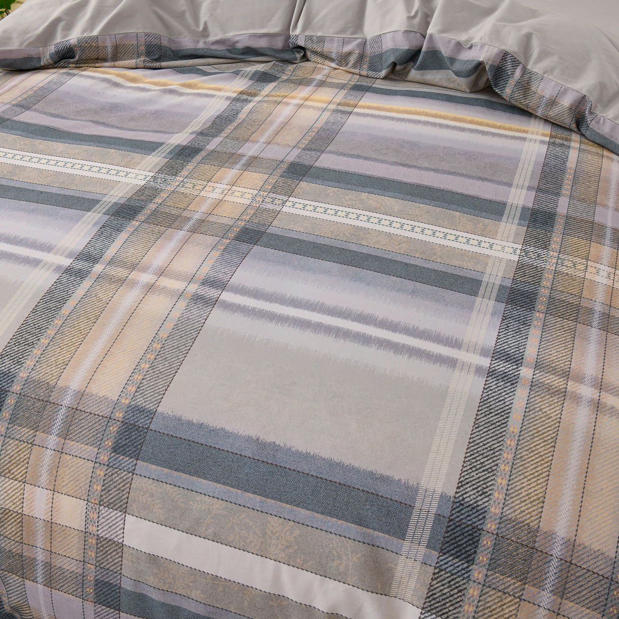 91家纺网 家纺一手货源 找家纺 润淳家居 2025新款全棉生态磨毛数码印花四件套 尚品 蓝