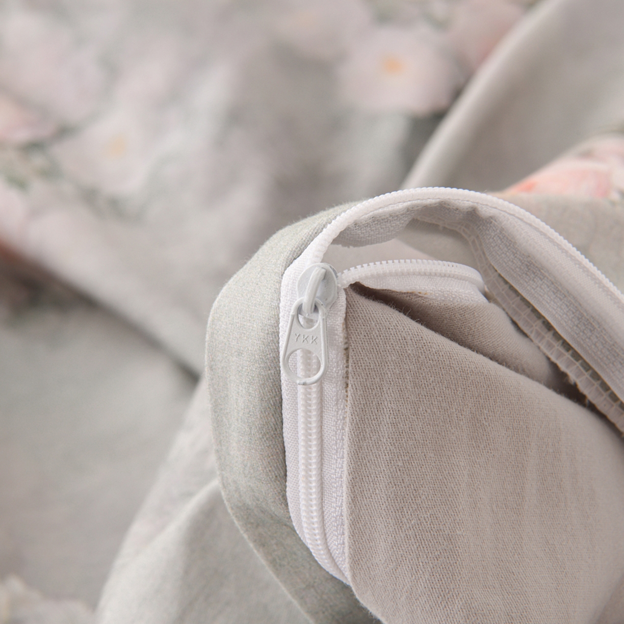 91家纺网 家纺一手货源 找家纺 润淳家居 2025新款全棉生态磨毛数码印花四件套 苏雅风情 蓝灰