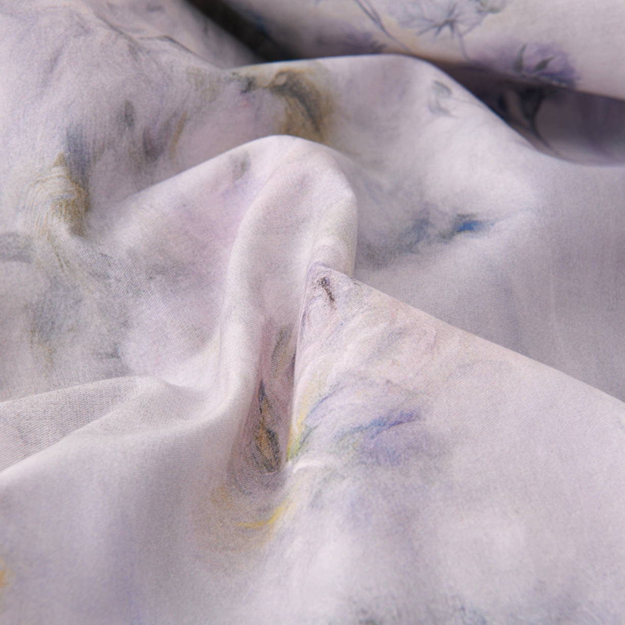 91家纺网 家纺一手货源 找家纺 润淳家居 2025新款全棉生态磨毛数码印花四件套 星绒 蓝