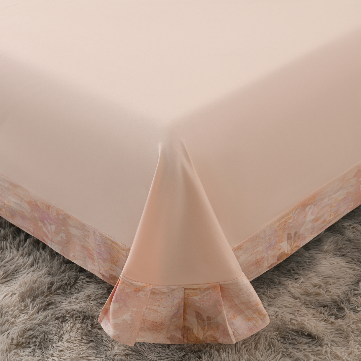 91家纺网 家纺一手货源 找家纺 润淳家居 2025新款全棉生态磨毛数码印花四件套 云海 玉