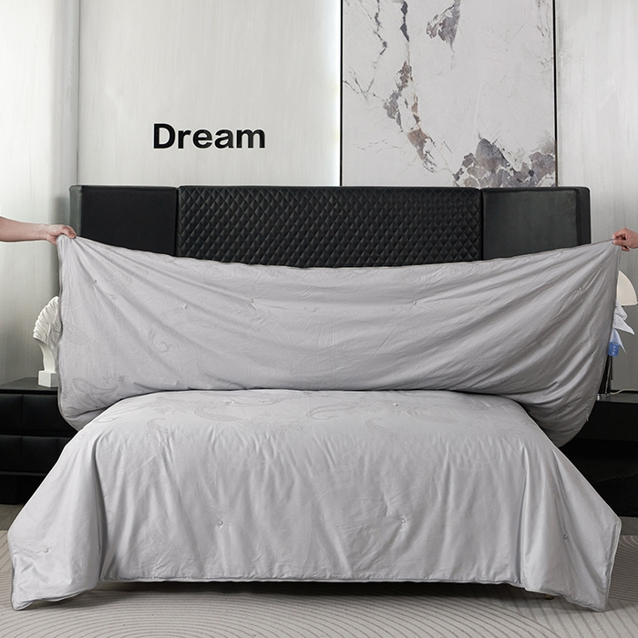 91家纺网 家纺一手货源 找家纺 蚕云阁蚕丝家居 2025新款舒适保暖被子被芯-英伦之曲 英伦之曲-灰色一级桑蚕丝